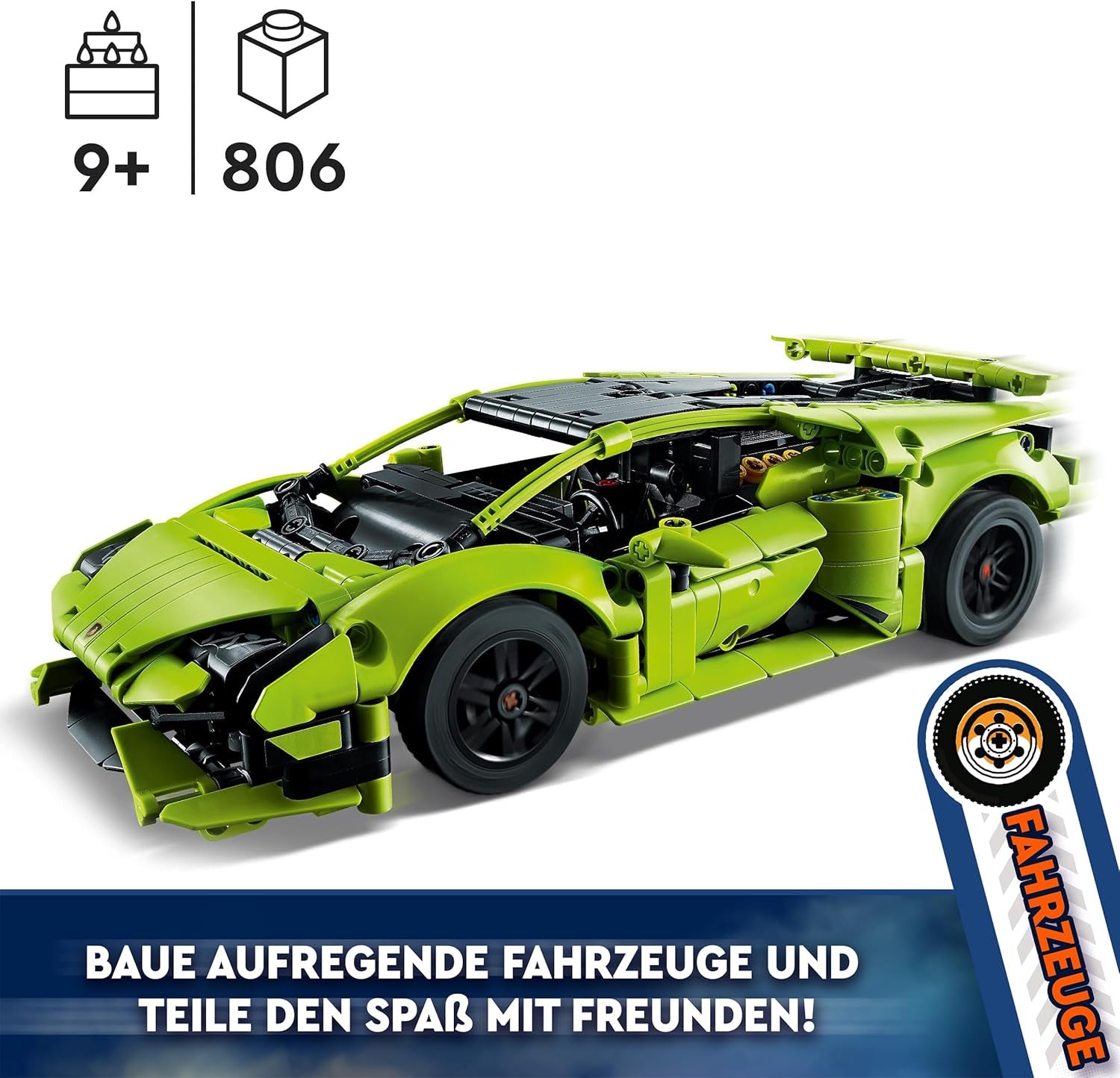 LEGO 42161 Technic Lamborghini Huracán Tecnica Stavebnice modelu autíčka Stavebnice závodního auta pro děti Chlapci Dívky Kolekce fanoušků motoristického sportu Dárkové stavebnice Besuche den LEGO-Store