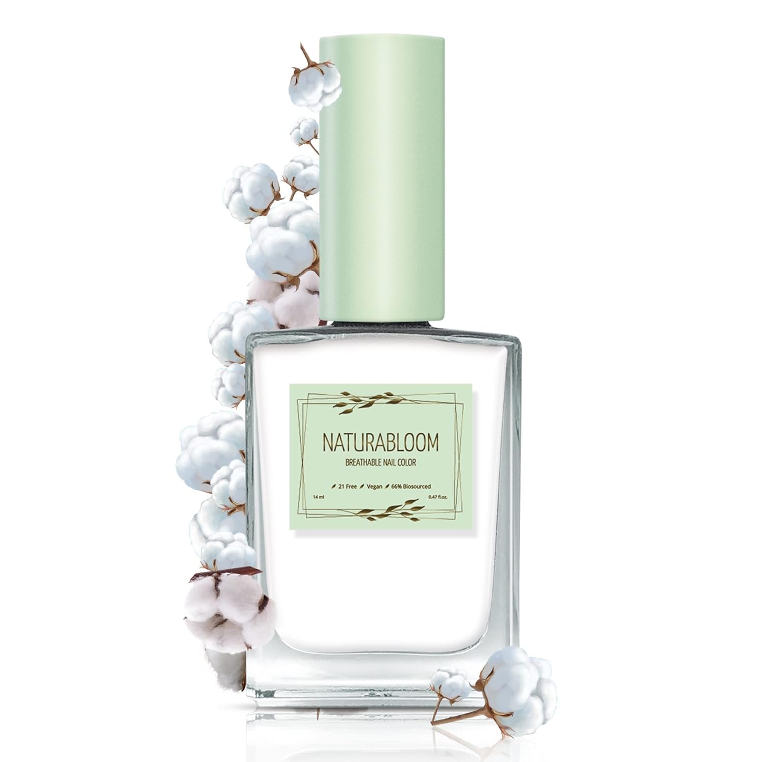 Rychleschnoucí béžový lak na nehty (Moon Dust) - přírodní lak na nehty s veganským složením - prodyšný, udržitelný a dlouhotrvající, 14 ml