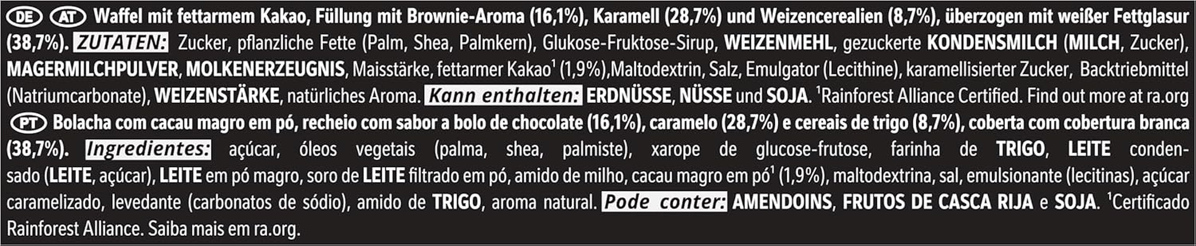 Čokoládová tyčinka LION Black & White, svačina s intenzivní chutí, křupavá čokoláda a křupavé lupínky, náplň do brownies, jedinečný zážitek z lahodné chuti, 1 balení (5 x 30 g)