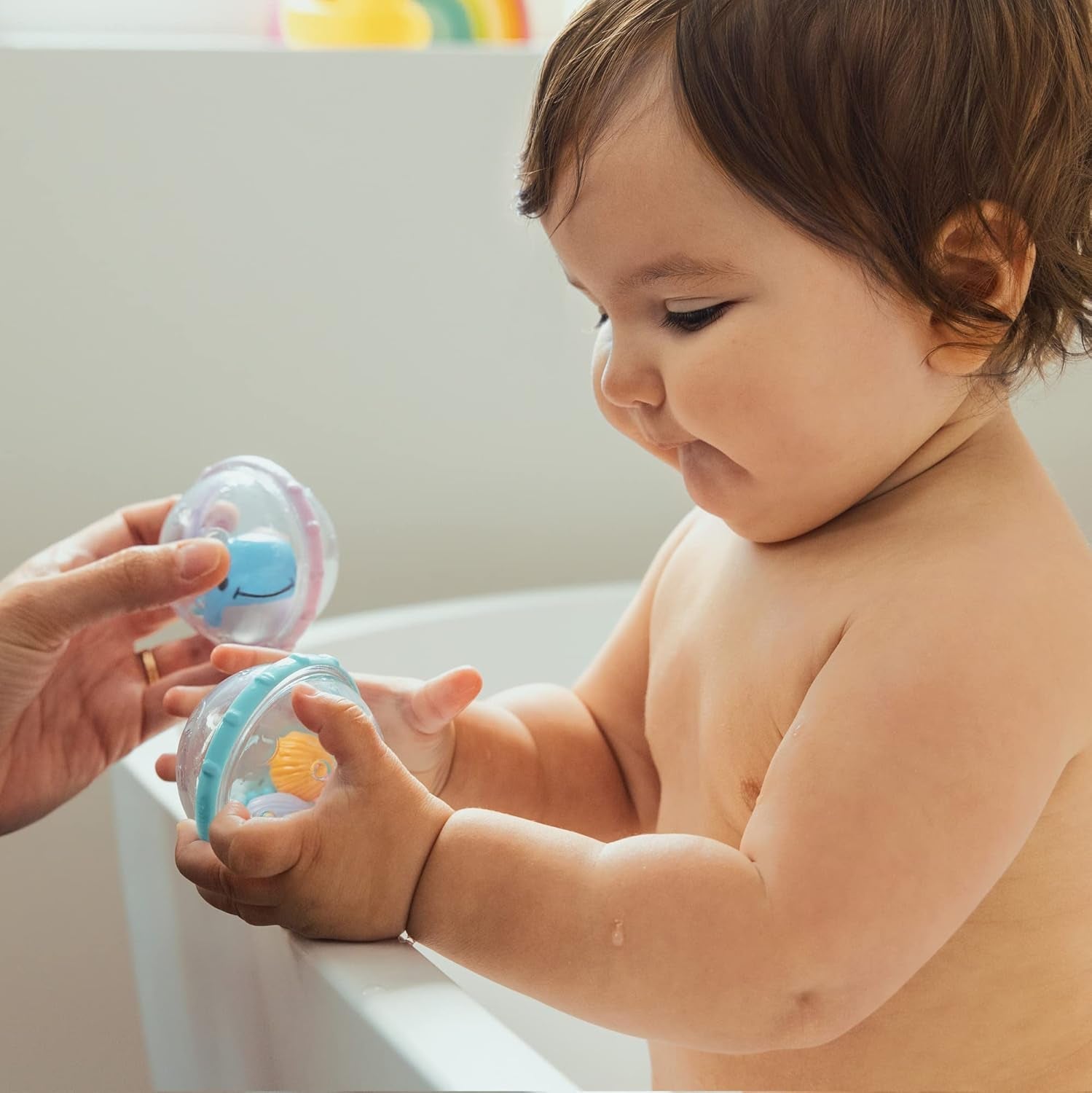 Jucărie de baie Munchkin Float and Play Bubbles | Baby Essentials | Jucării de baie pentru bebeluși și copii | Jucării de baie pentru bebeluși și jucării de duș | 2 pachete Jucarii Bebe Naty Shop