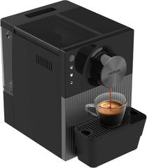 Espressor compact Cecotec Cremmaet Cube, 1350 W, sistem de presare 10 g, sistem de pre-infuzie, 19 bar, sistem thermoblock, 5 setări de măcinare, panou de control tactil
