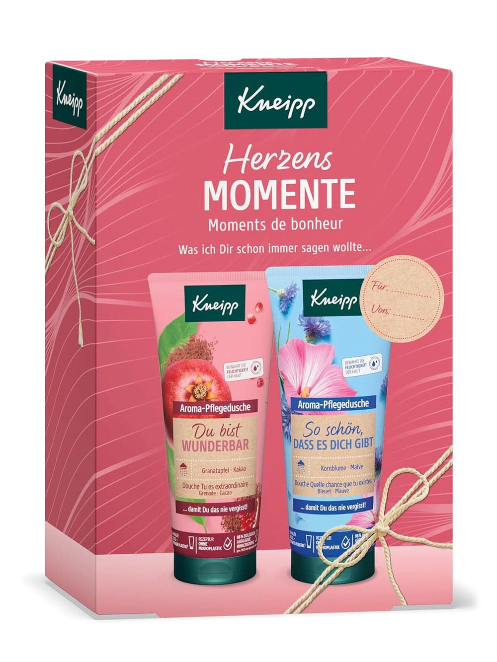 Kneipp dárkové balení 2 aromaterapeutických sprchových gelů 2 x 200 ml sprcha a koupel Naty Shop