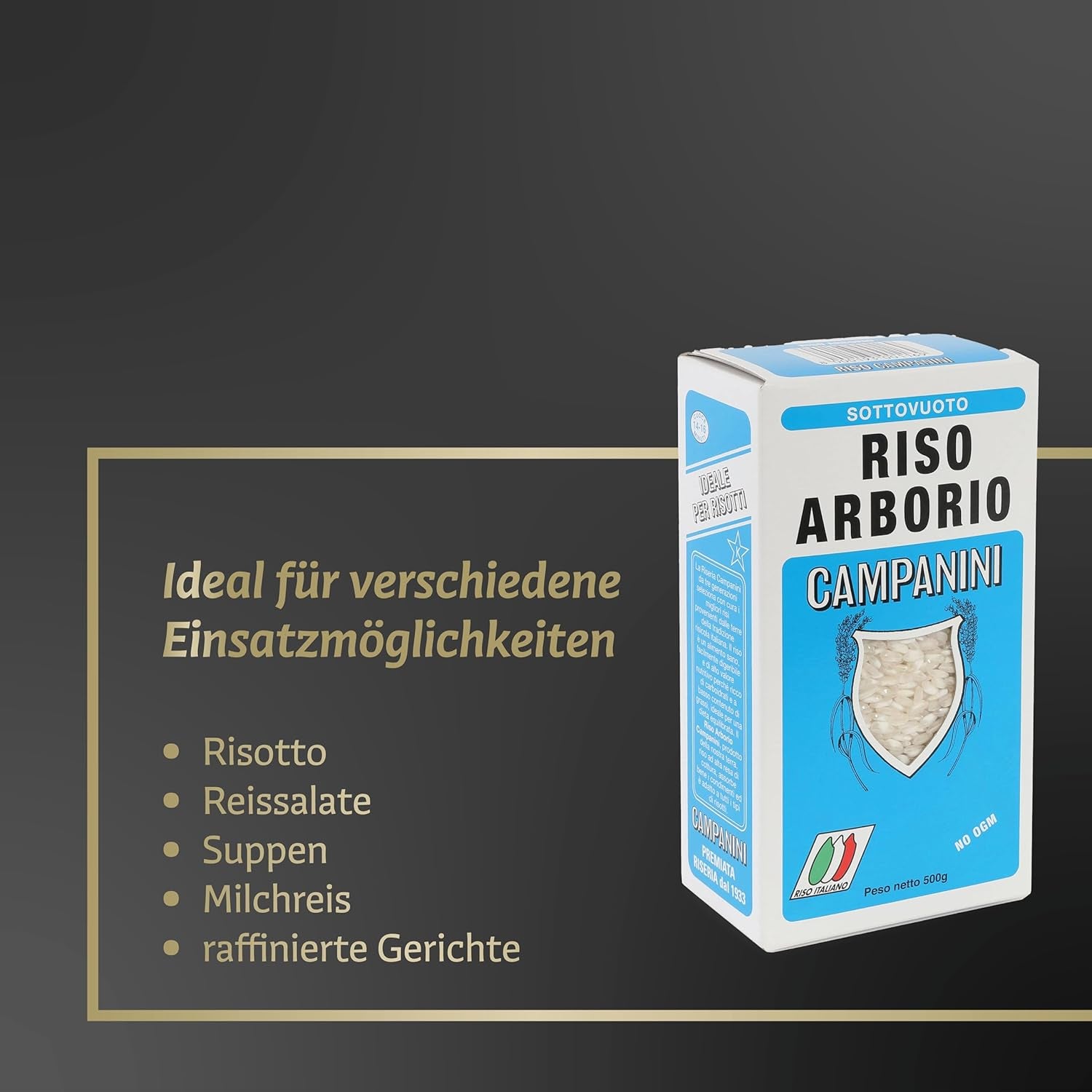 Risotto Risera Campanini rýže 500 g – italské rizoto, rýže Arborio Riso, krémové rizoto