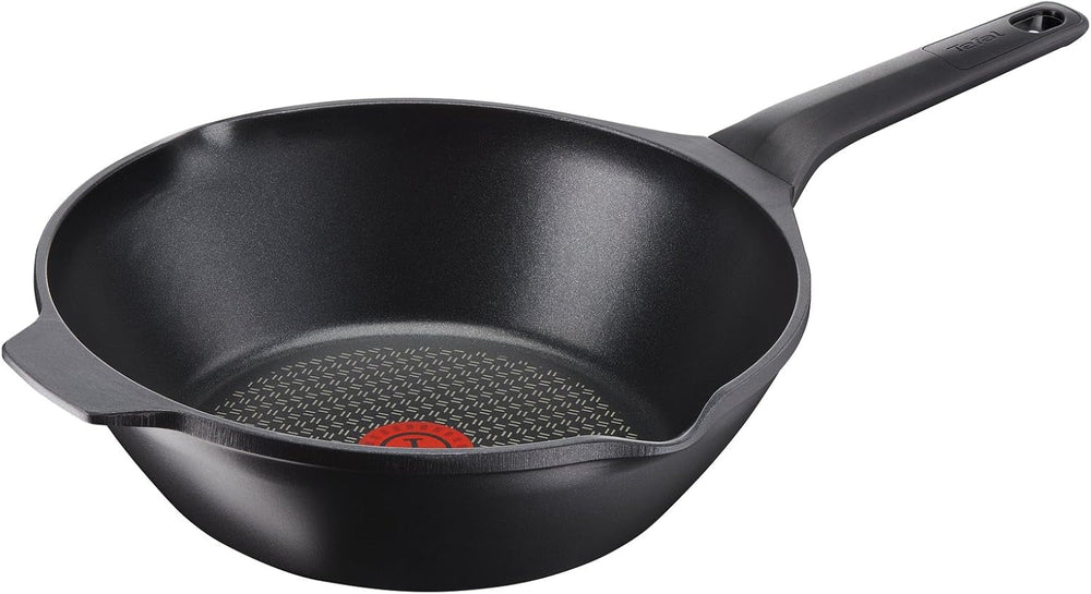 Tefal Robusto tigaie din aluminiu turnat, inducție, acoperire antiaderentă Oale si Tigai Naty Shop Wok 26 Cm