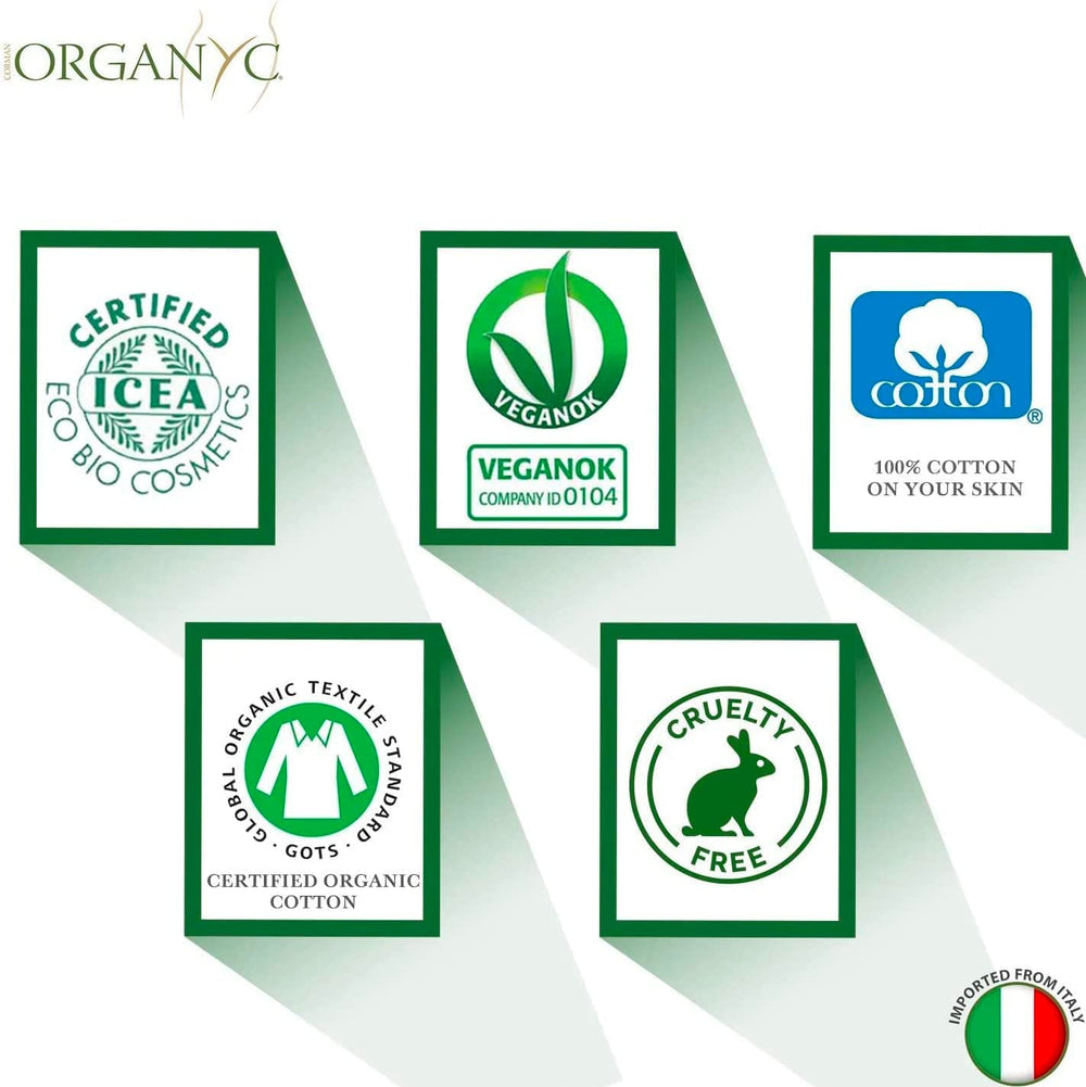 Organyc vlhké intimní ubrousky, vyrobené ze 100% certifikované organické bavlny – 4 balení po 20 ubrouscích (celkem 80 ubrousků)