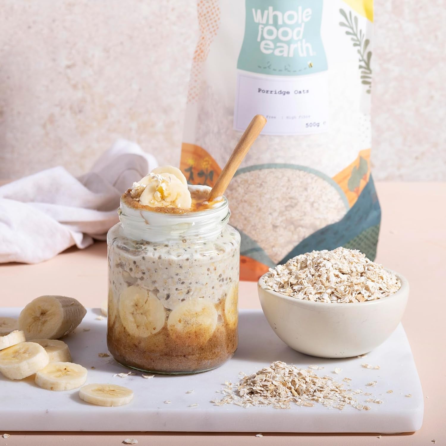 Wholefood Earth - BIO ovesná kaše 3 kg | Bez GMO | Vegan | Bohaté na vlákninu