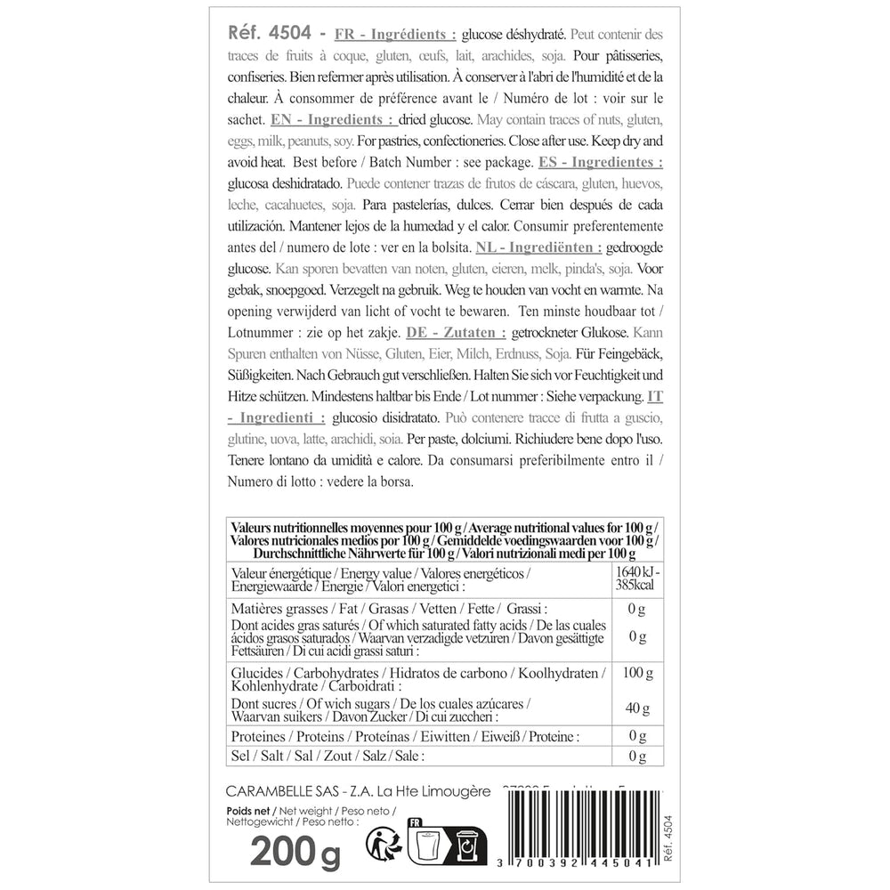 Scrapcooking Dörrte Glucose, 200 G sladidla Naty Shop