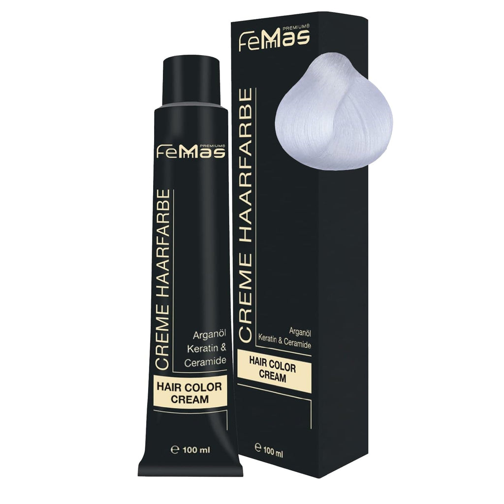 FemMas Hair Colour Pure & Mix Red I Cremă profesională cu ulei de argan, keratină și ceramide I Ca o vopsea de păr permanentă sau nuanță pentru rezultate radiante, de lungă durată I 100 ml Vopsea pentru par Naty Shop Puremix Neutru Pachet de 1