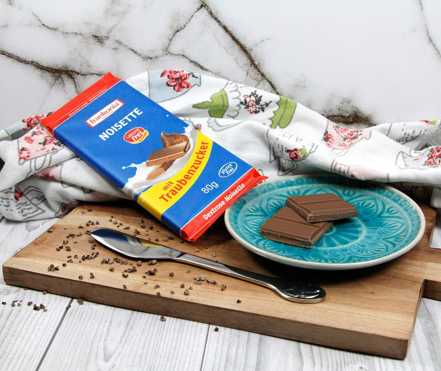 Frankonia Noisette s čokoládou a dextrózou, bez laktózy a lepku, 80 gramů