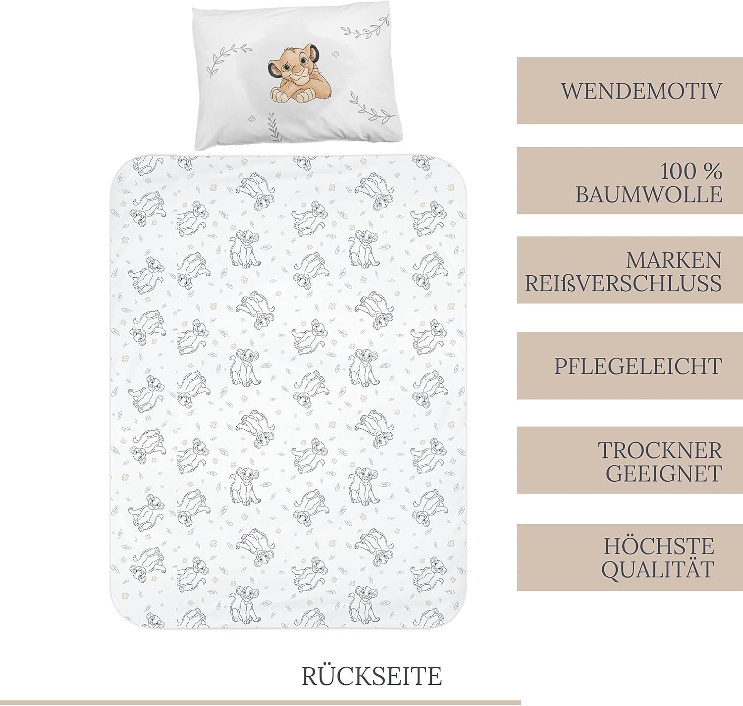 Dětské povlečení Simba, Povlečení Lví král - dětský Naty Shop