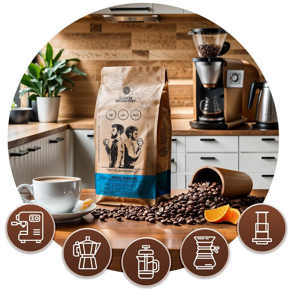Set boabe de cafea 3x1kg 3000g | Guaxupe brazilian | Cafea braziliană | Cafea specială | Proaspăt prăjită | Prăjitorie artizanală de cafea
