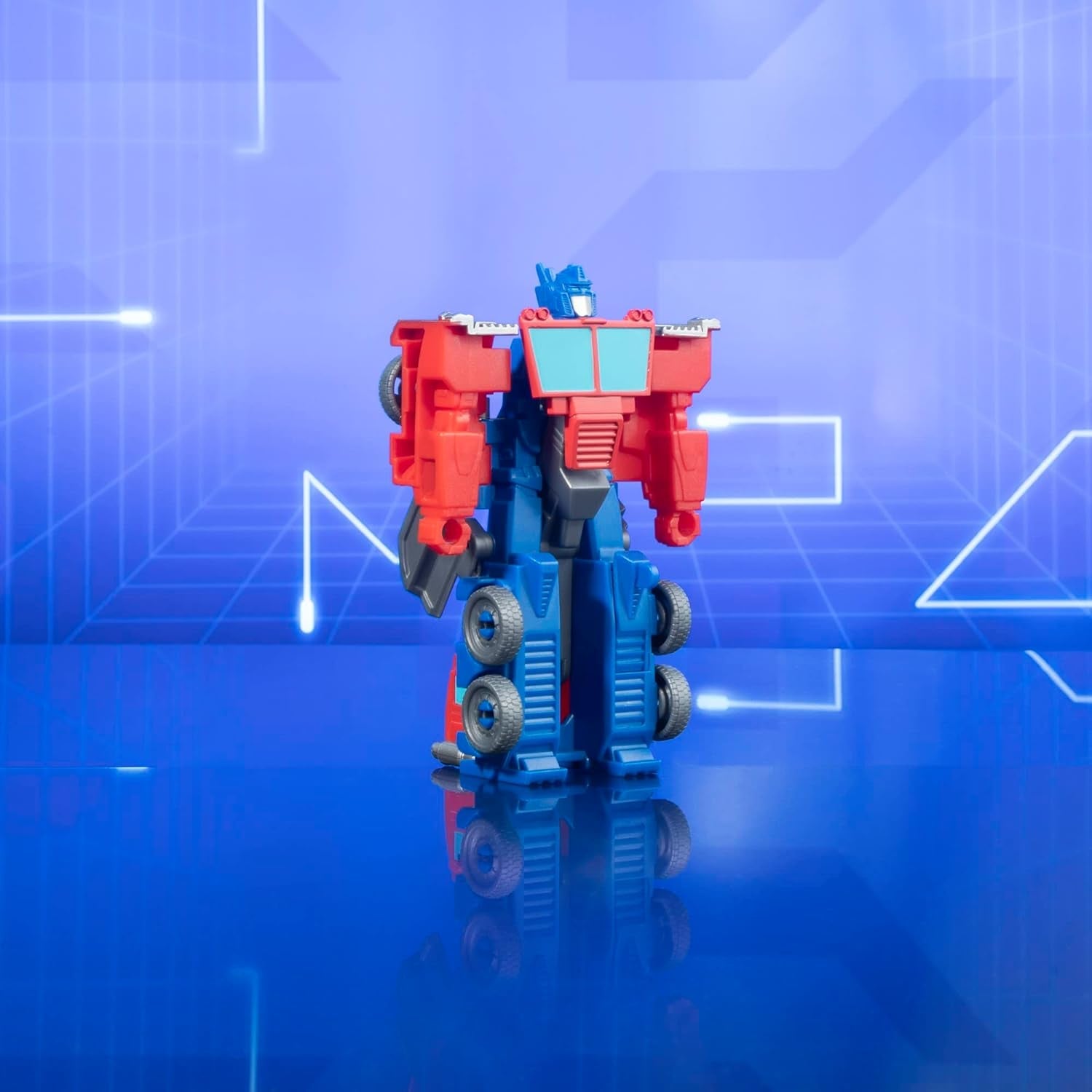Transformers Earthspark Jednostupňový překlápěcí měnič Optimus Prime Action Figure (10cm) Robot Toy Age 6+ Akční figurky Naty Shop