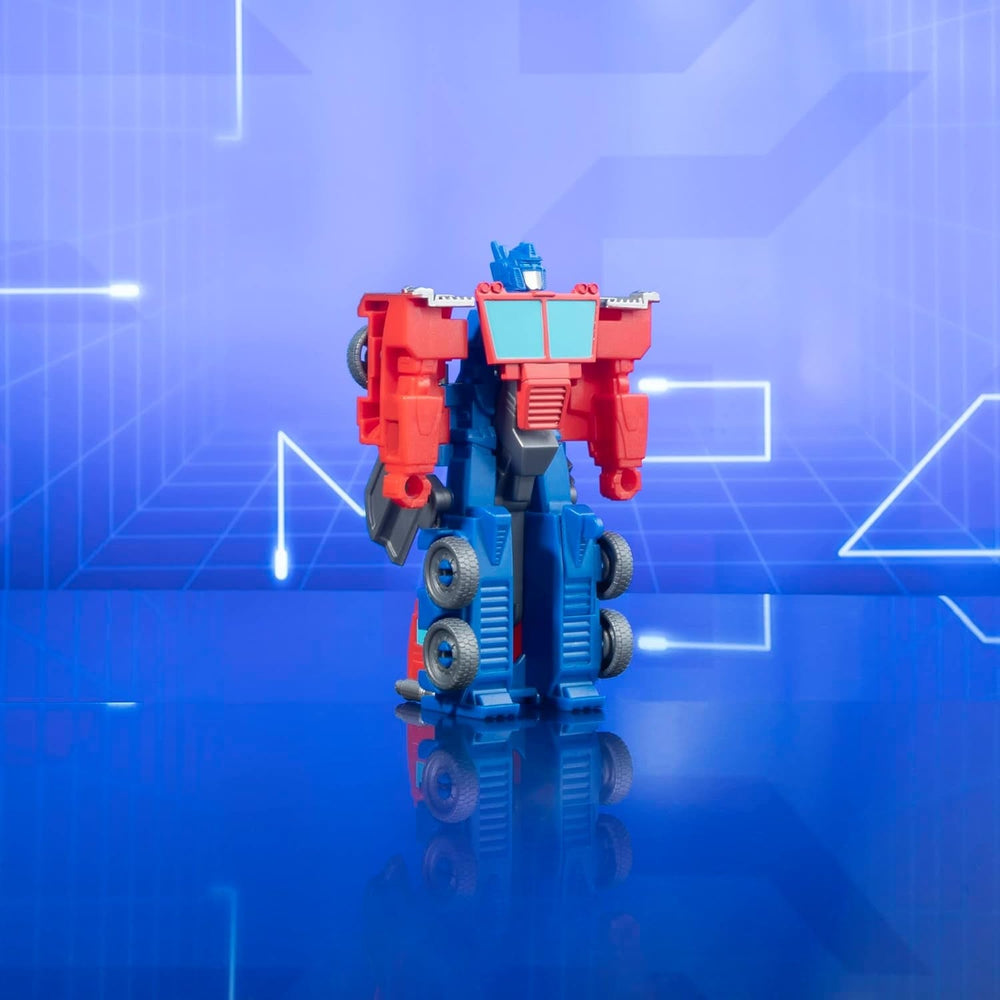 Transformers Earthspark Jednostupňový překlápěcí měnič Optimus Prime Action Figure (10cm) Robot Toy Age 6+ Akční figurky Naty Shop