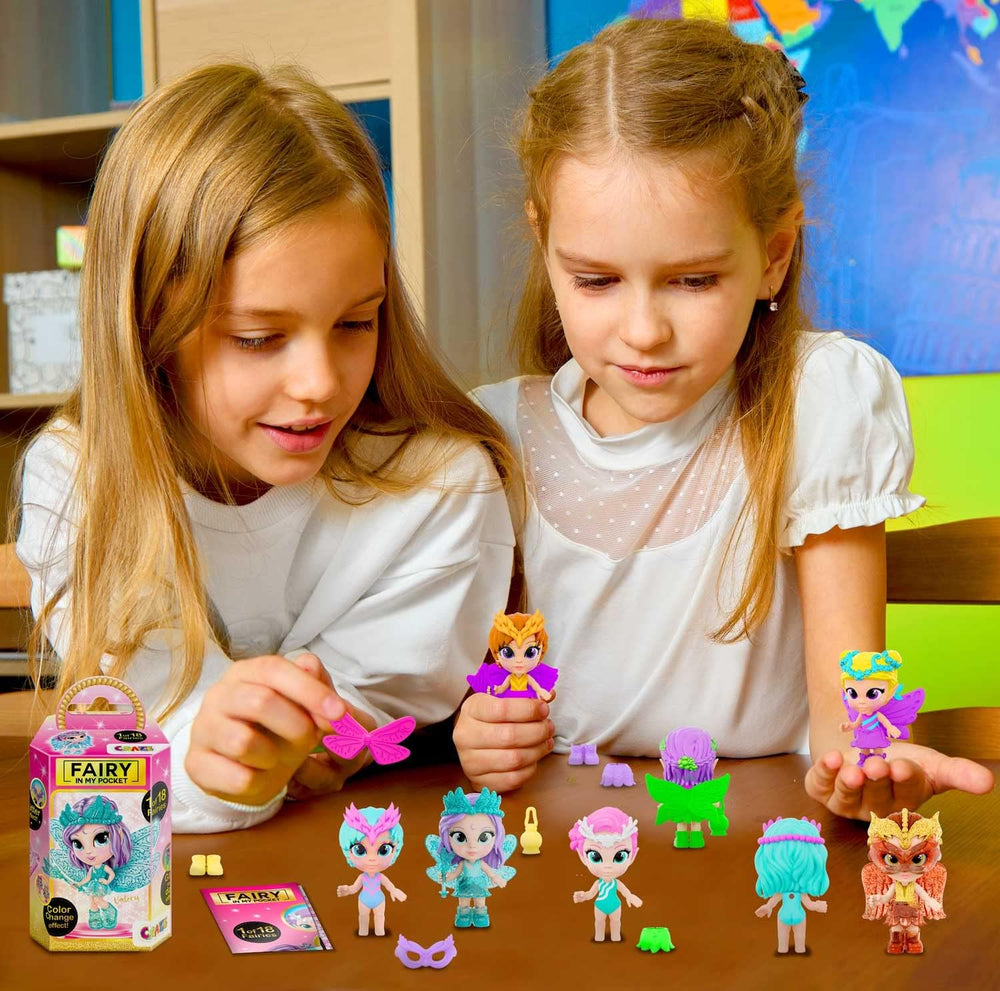 Zâna Nebuniei în Buzunarul Meu | Păpușă Zână cu Aripi, Jucărie Zână Colecționabilă cu Efecte Speciale precum Sclipici, Strălucire în Întuneric și Schimbare de Culoare