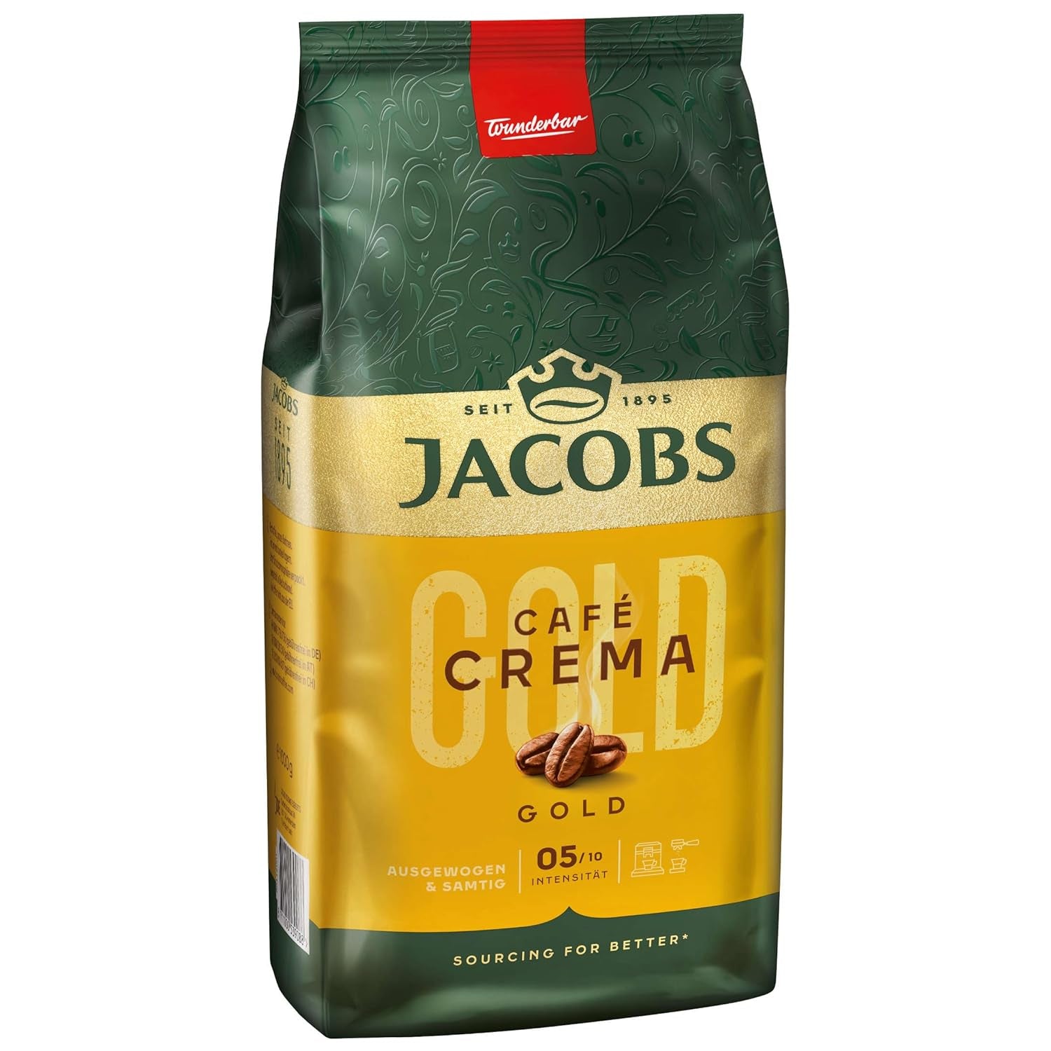 Jacobs Expert Roast Cafe Crema Gold, Cafea boabe întregi (4 x 1 kg)