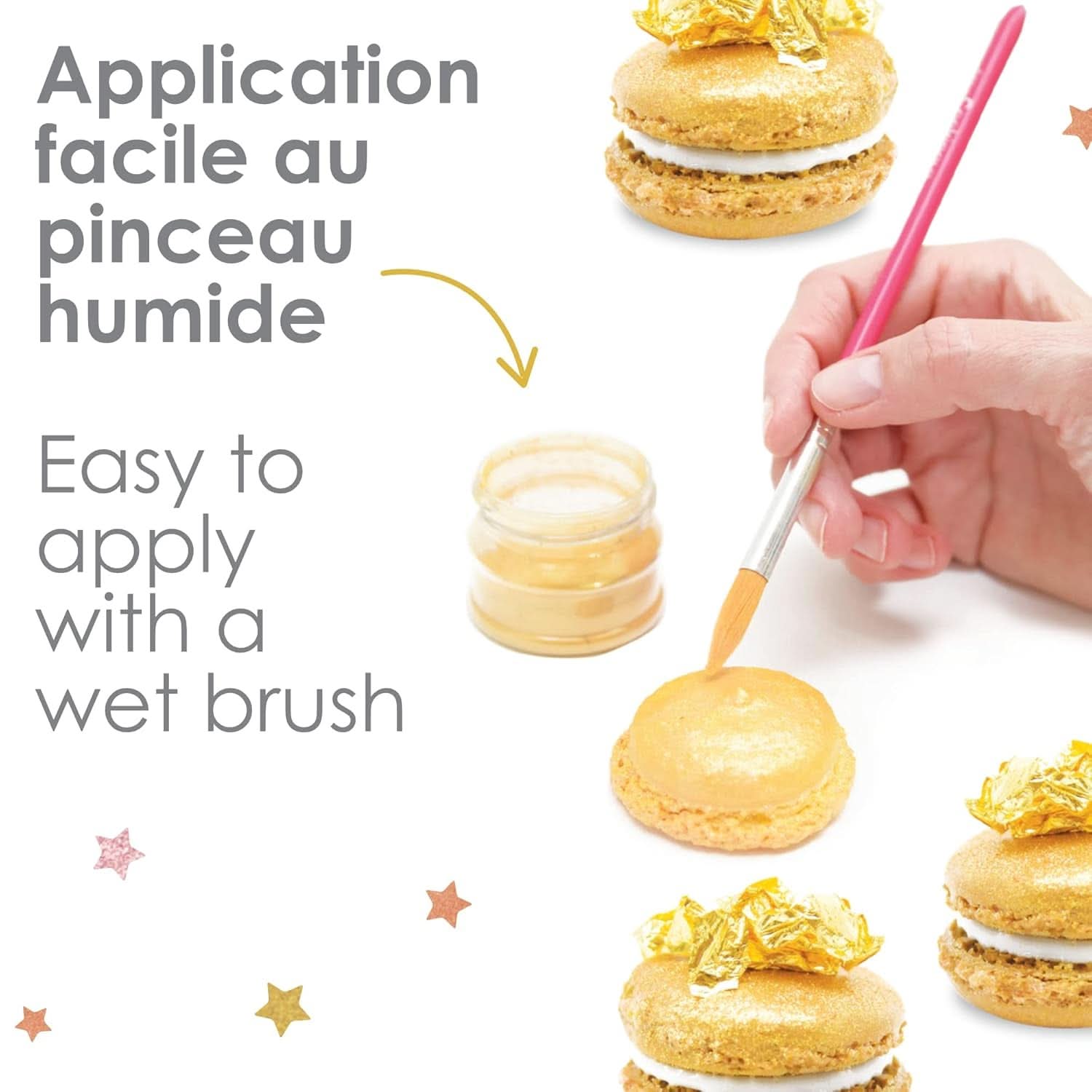 ScrapCooking, sada 3 potravinářských barviv, zlatá, růžovo-zlatá a rubínová, metalické odstíny, 3 x 5 gramů Naty Shop