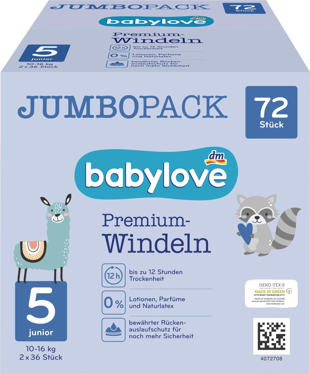 Pleny Premium Active Plus, velikost 5, Junior 12-25 kg, Jumbo pack, 2 x 36 kusů, 72 kusů
