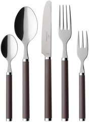 Příbor Villeroy And Boch Play Chocolate Brown, až pro 6 osob, 30 kusů, nerezová ocel, hnědá plastová rukojeť Kitchen Naty Shop