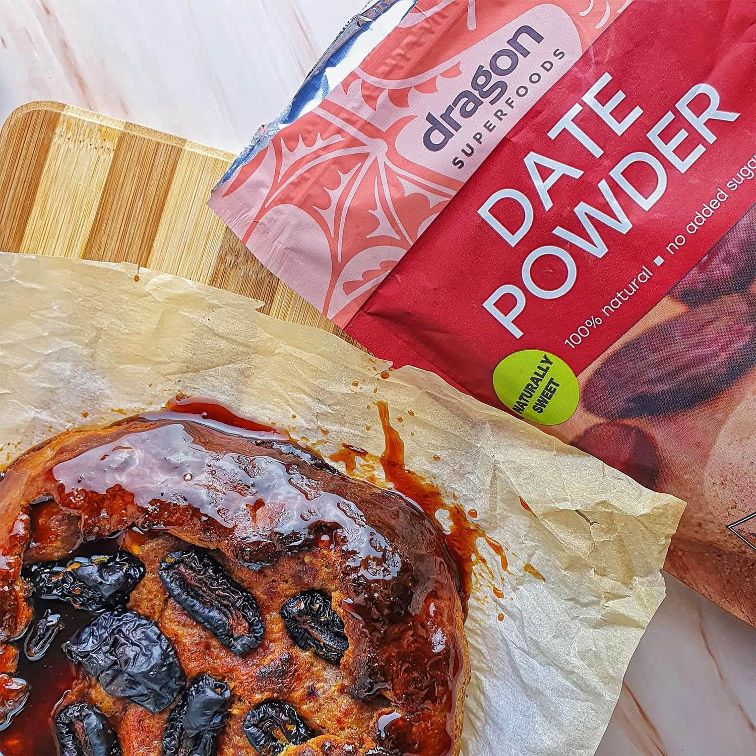 Datlový prášek 100% organický, veganský a bezlepkový, přirozeně sladký, 6 x 250 gramů dehydratované produkty Naty Shop