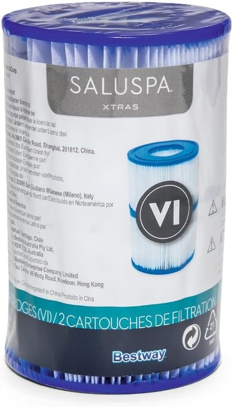 Filtrační vložka Bestway, velikost VI, dvojité balení, bílá