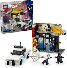 LEGO Marvel Spider-Verse: Miles Morales vs. Spot – Superhrdinská herní sada s autíčkem – 4 minifigurky a minimarket – Dárek pro chlapce a dívky od 9 let 76311 Stavebnice Besuche den LEGO-Store Výchozí název