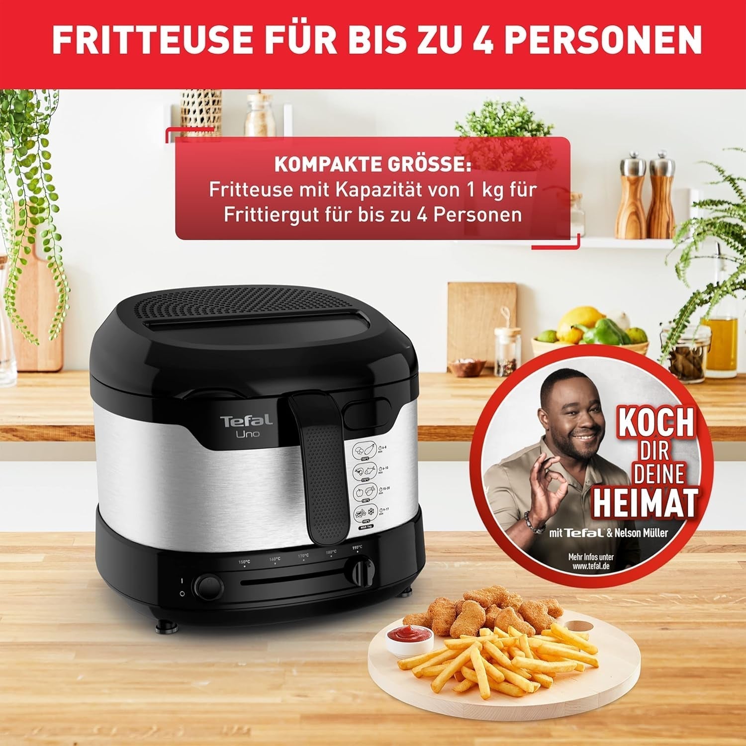 Fritéza Tefal Uno M FF215D, 1470 Wattů, kapacita: 1 kg Naty Shop Appliances