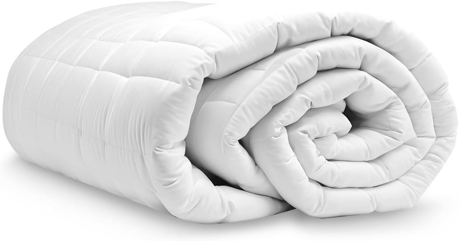 Přikrývka z vlákna, 250 G, mikrovlákno, měkká, hedvábná, do postelí 100, 105 a 110 cm, bílá, 180 X 220 cm Přikrývky a přikrývky Naty Shop