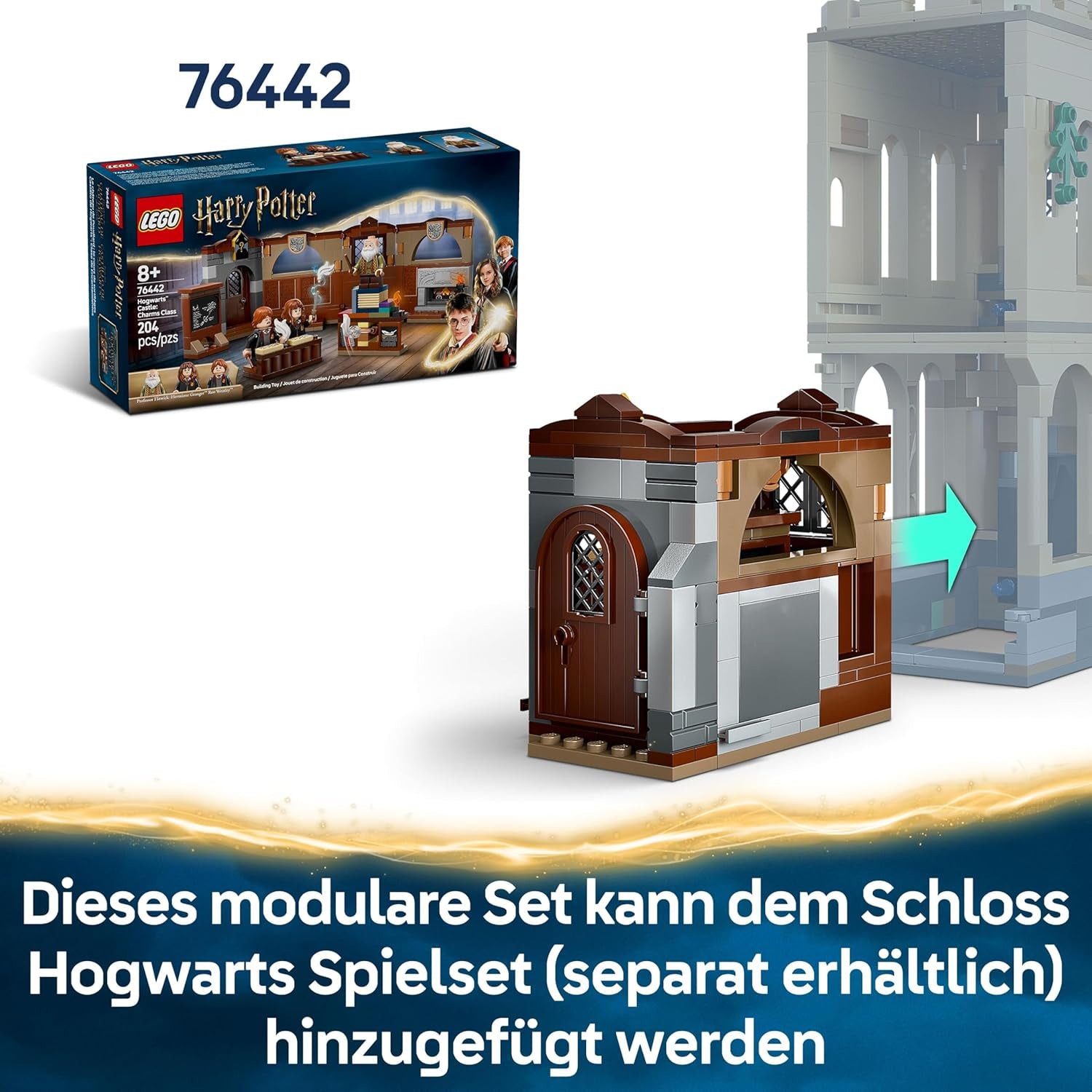 LEGO Harry Potter Schloss Hogwarts: Flugstunden, Abenteuer-Spielset se 6 minifigurkami zum Sammeln, vč. Draco Malfoy a profesorka McGonagallová, Rollenspiel Set für Jungen und Mädchen ab 9 Jahren 76447