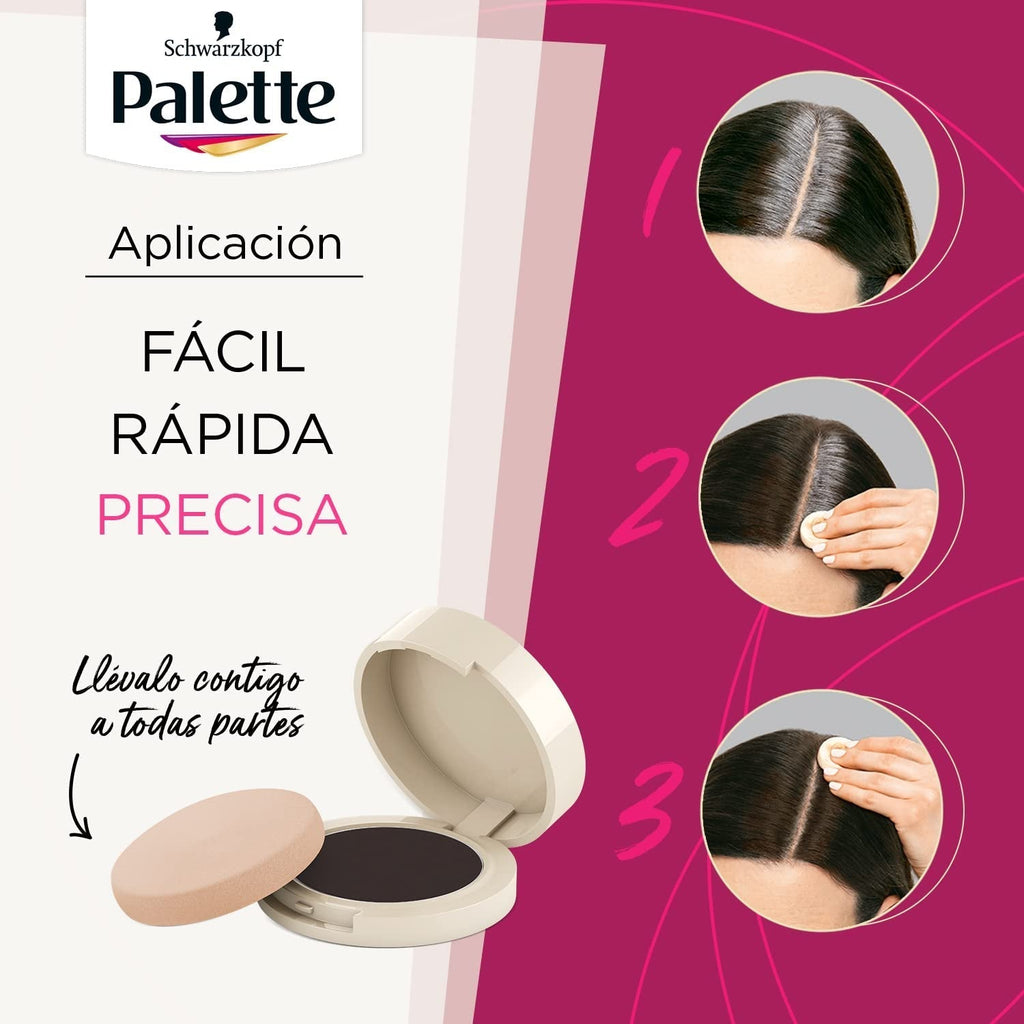 Palette Compact Root Retouch Retouch Root Powder, compact, maro castaniu, 1 buc Vopsea pentru par Naty Shop