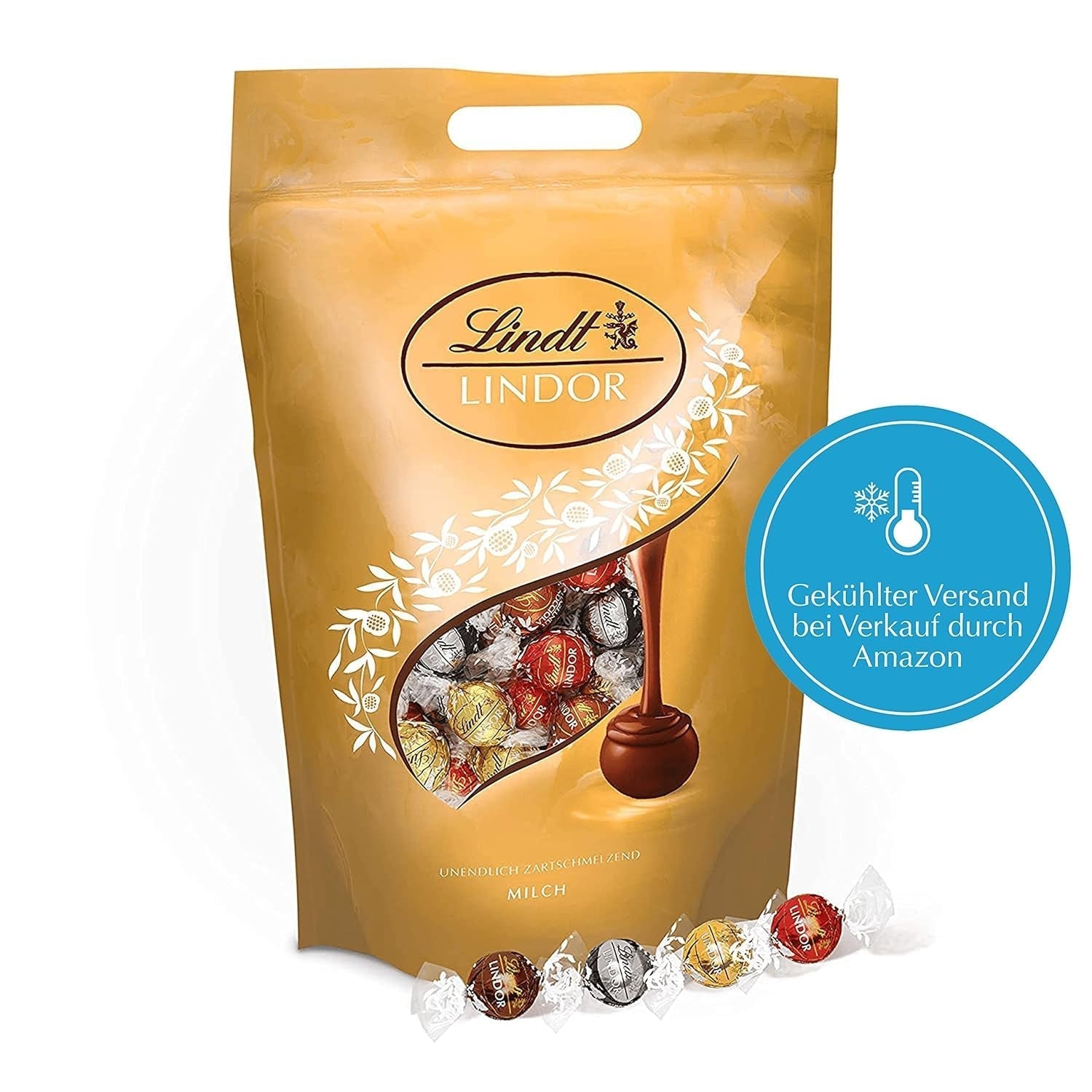 Lindt, mega balení, přibližně 160 čokoládových kuliček, různý sortiment, 2 kg čokoládové bonbóny Naty Shop