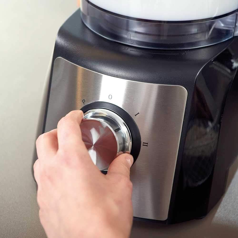 Black+Decker BXFPA1200E - Küchenmaschine 1.200W, Behälter 1.5L, 2 Geschwindigkeiten/Turbo-Funktion, +8 Zubehörteile, Anti-Fingerprint-Edelstahlobreflchen, Klingen Und Scheiben Aus Edelstahl; Bpa-Frei Matka a dítě Naty Shop