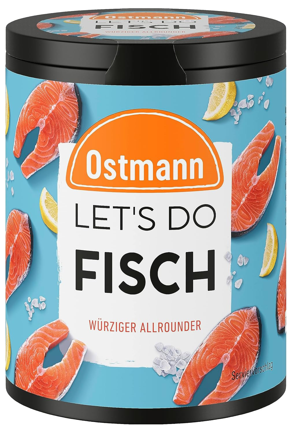 Ostmann Gewürze - Let's Do Fisch Allrounder | Gewürzsalz für Bratfisch, Flammlachs und Meeresfrüchte | Würziger Allrounder s hořčicí, citronem a koprem | 85 g v recyklované tyči Metalldose