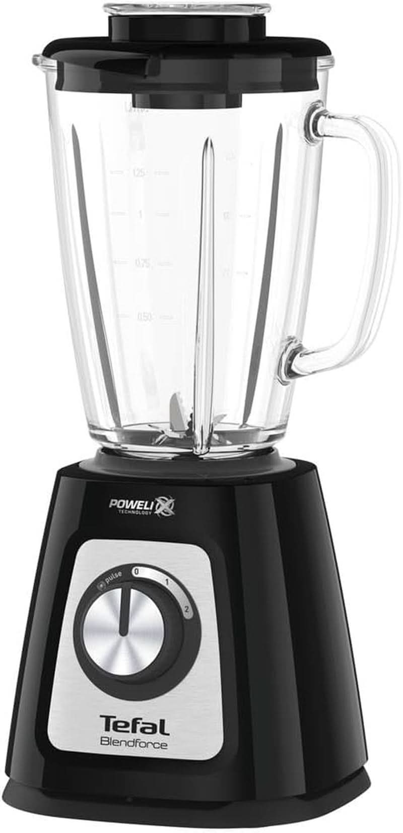 Tefal BL435831 BL4358 stojanový mixér, skleněný, 1,75 litru, Schwarz Kitchen Naty Shop