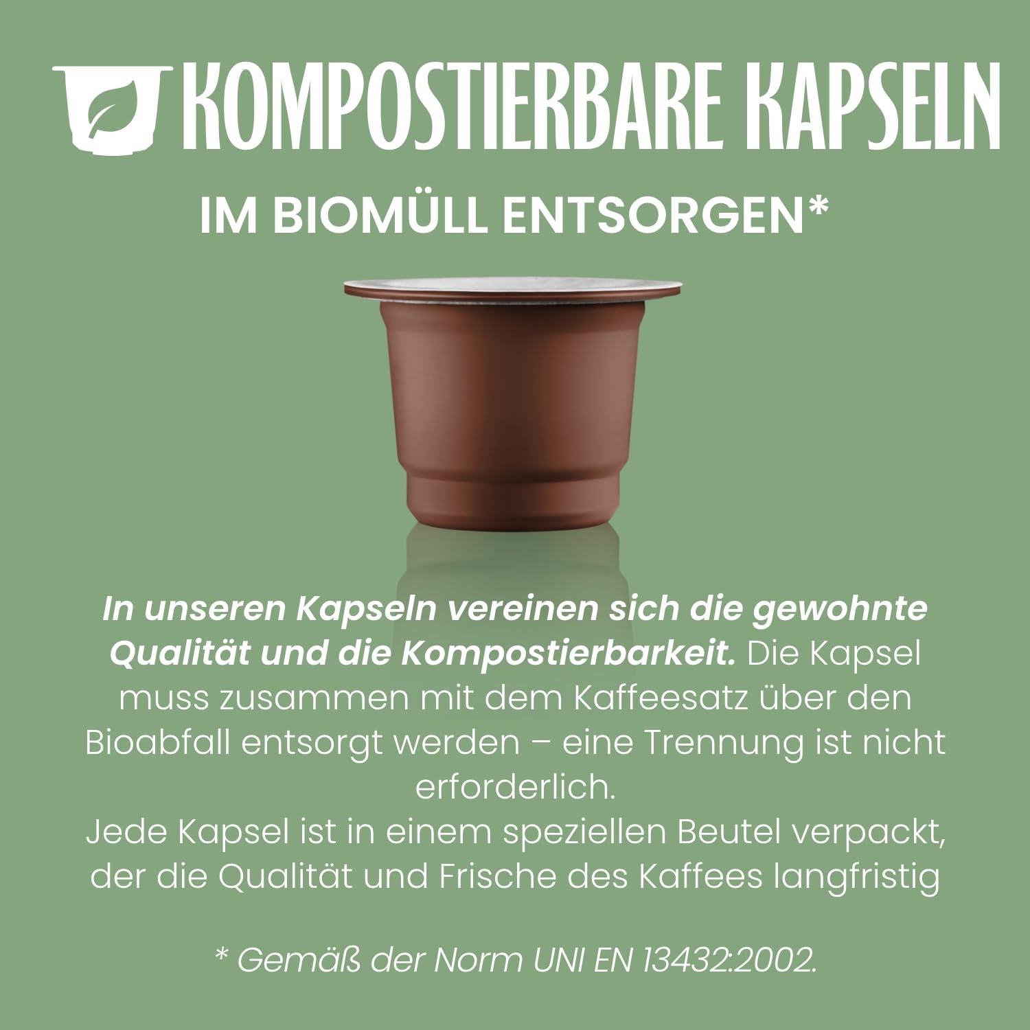 Caffè Vergnano 1882 - Èspressokompostierbare Kaffeekapseln, Kompatible Mit Nespresso, Napoli - Packung Enthält 100 Kapseln