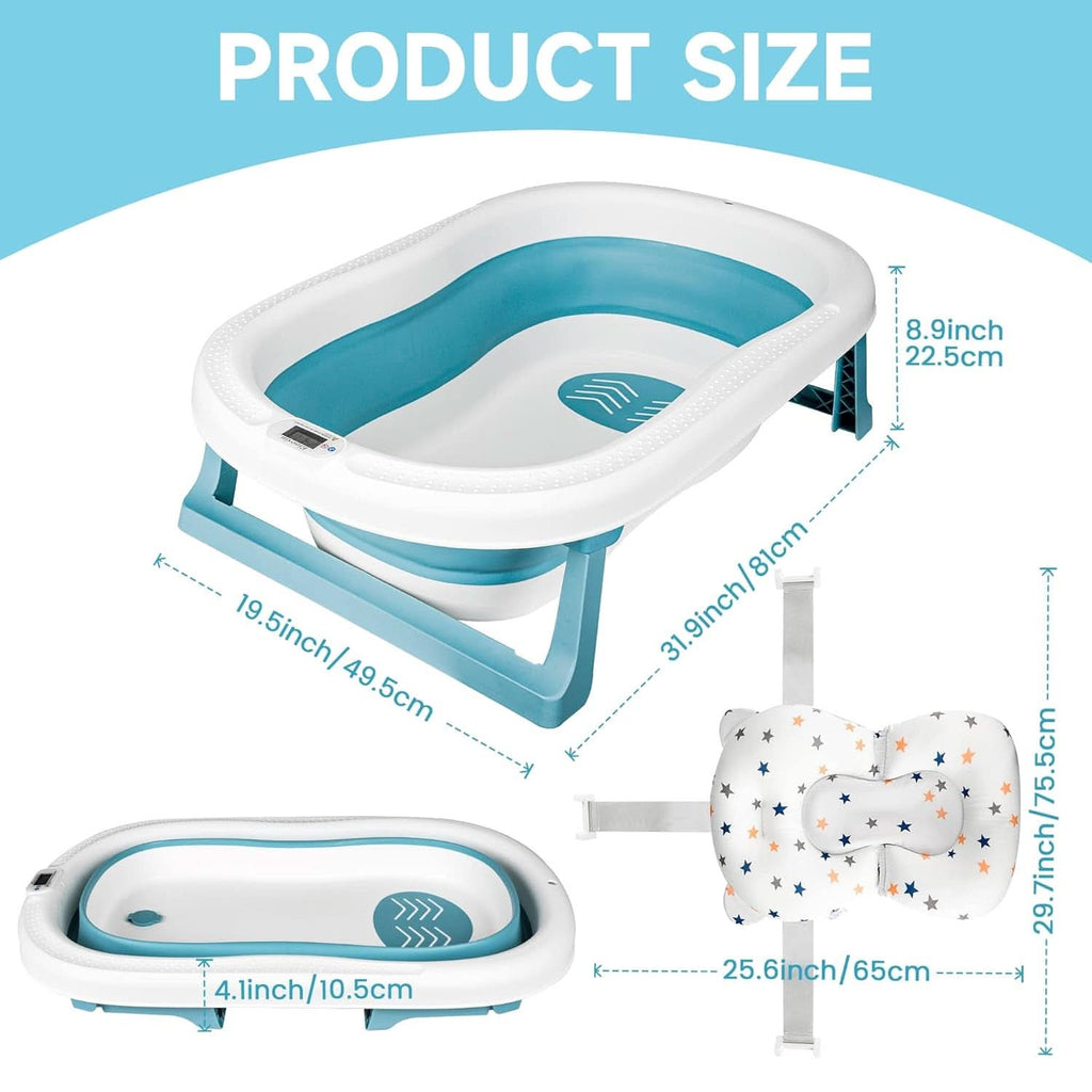 Einesin Cădiță mare XXL pliabilă pentru bebeluși cu termometru integrat Mama si Copilul Naty Shop