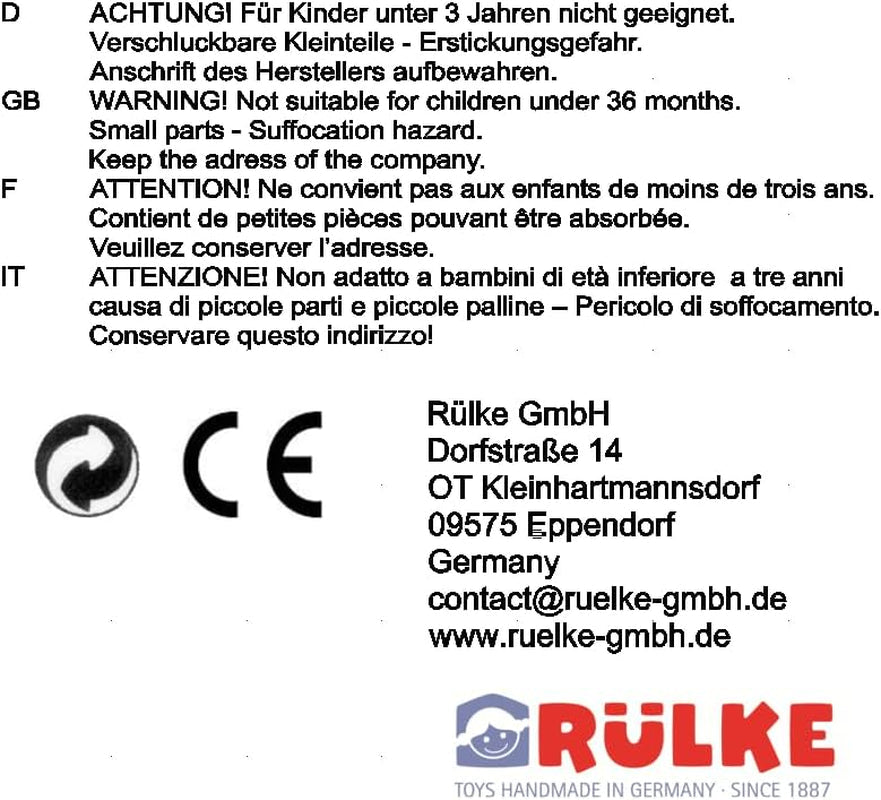 Dřevěná hračka Rülke 23112 Domeček pro panenky, barvy dřeva, červená Domky pro panenky Naty Shop