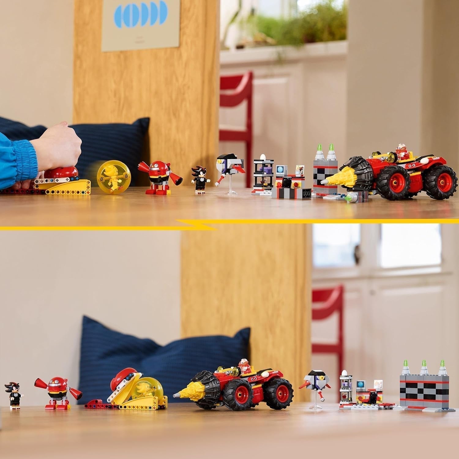 LEGO Sonic the Hedgehog Super Sonic vs. Sada dobrodružných videoher Egg Drillster Dětská dárková sada Shadow and Dr Eggman pro chlapce a dívky 8 let 76999 Stavebnice Besuche den LEGO-Store