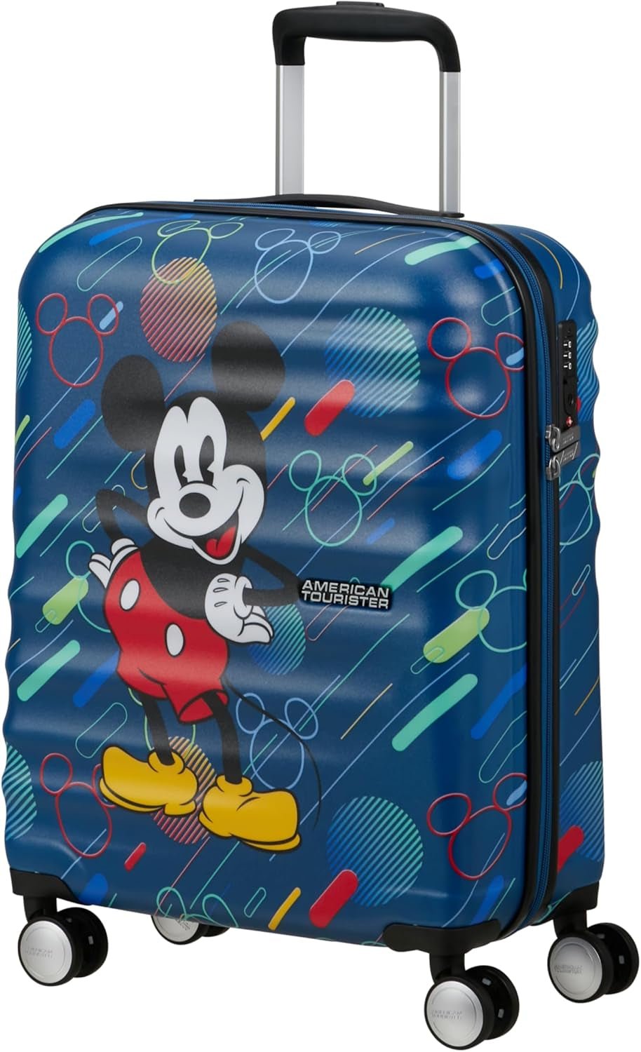 American Tourister Wavebreaker Disney - Spinner S, bagaje pentru copii, 55 cm, 36 L, multicolor (Donald Blue Kiss) - Naty Shop