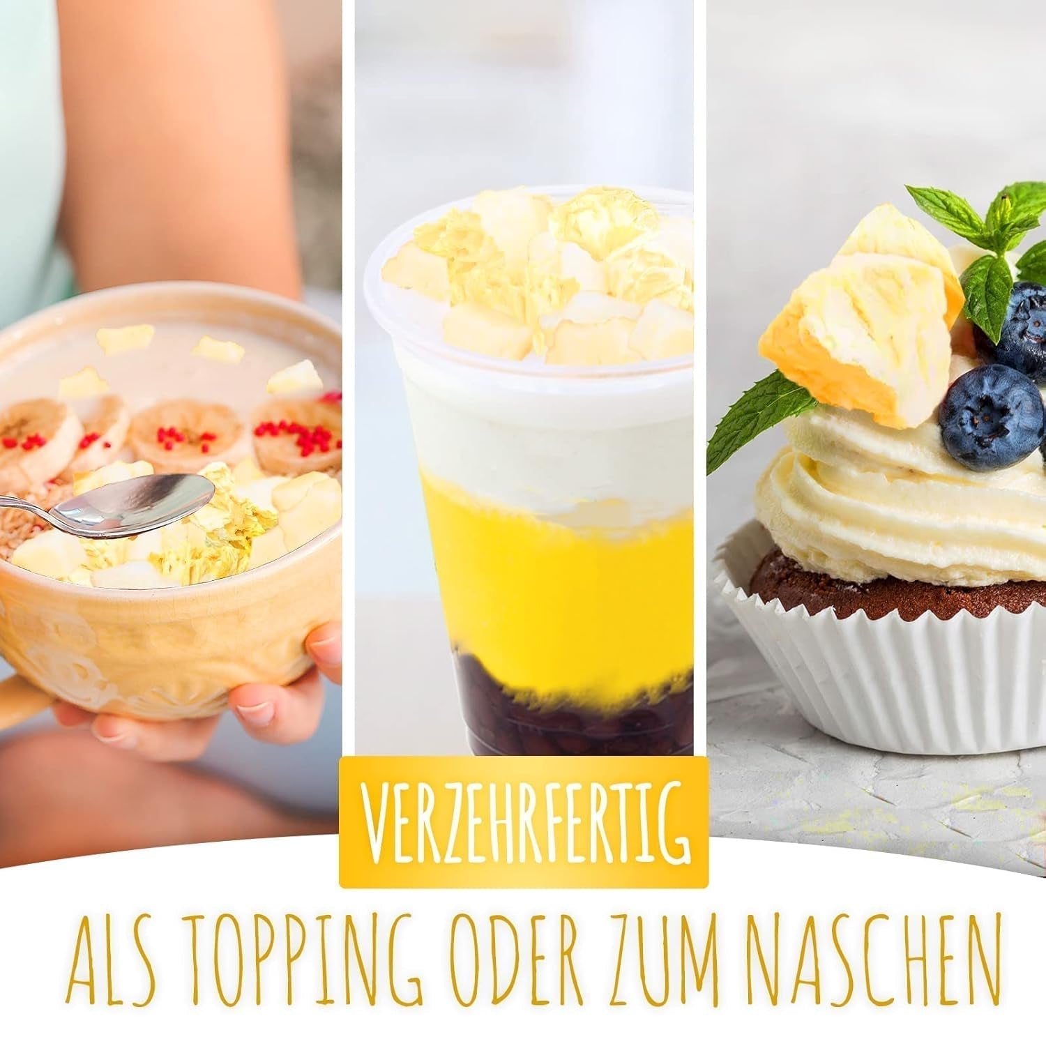 Ananas liofilizat 250g, bucăți mari, fructe liofilizate în felii, neîndulcite, bucăți de ananas fructate, ananas uscat Produse deshidratate Naty Shop