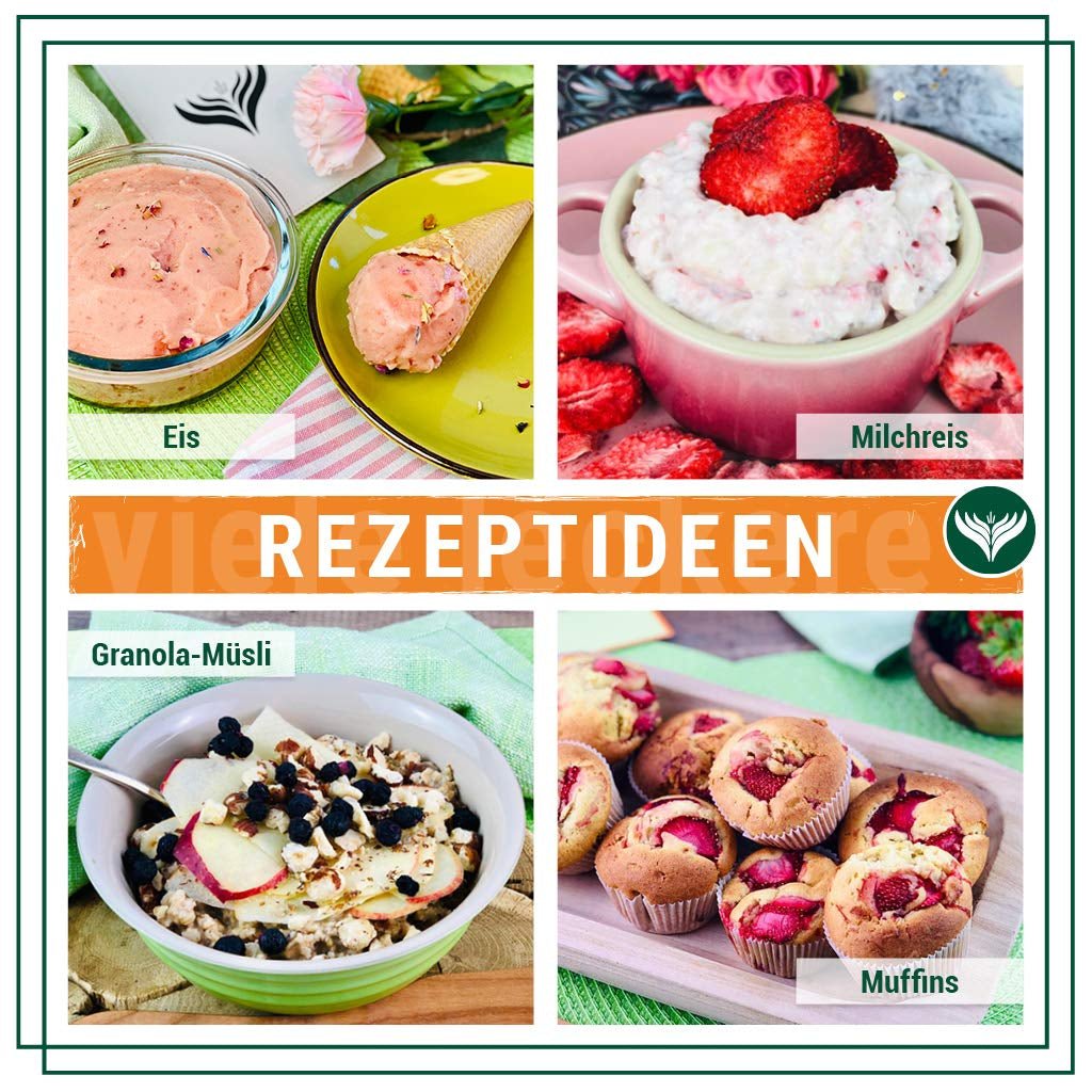 Azafran felii de căpșuni liofilizate, căpșuni naturale uscate în felii 250g Produse deshidratate Naty Shop