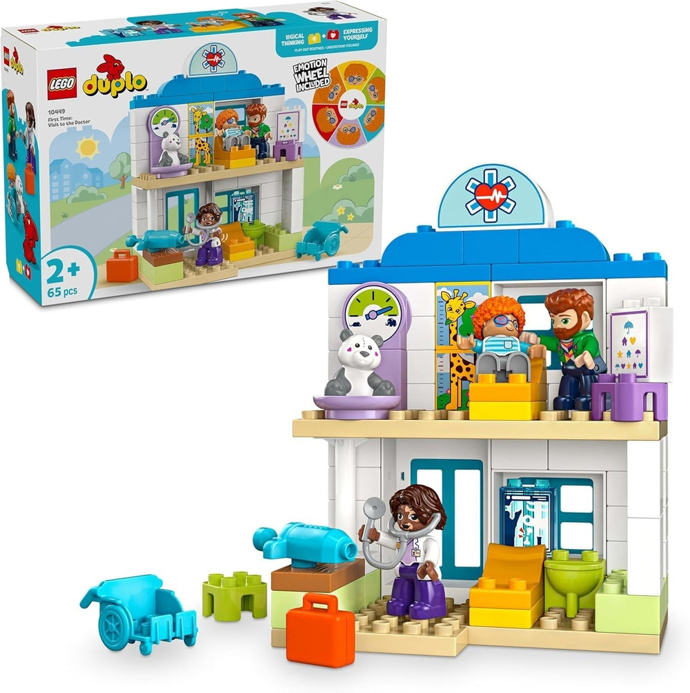 LEGO DUPLO Town První návštěva doktora, Stavebnice, Hrací sada na podporu jemných motorických dovedností, Dárek pro batolata od 2 let, Vzdělávací hračka, Nemocniční hra na hrdiny 10449 stavebnic Besuche den LEGO-Store Výchozí název