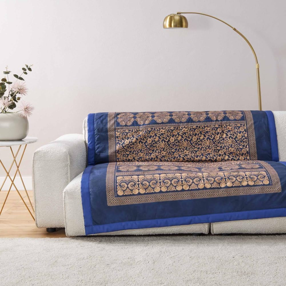 BASSETTI bumbac carouri TORCELLO culoare DARK BLUE B1 dimensiunea 135X190 Plapumi si pilote Naty Shop