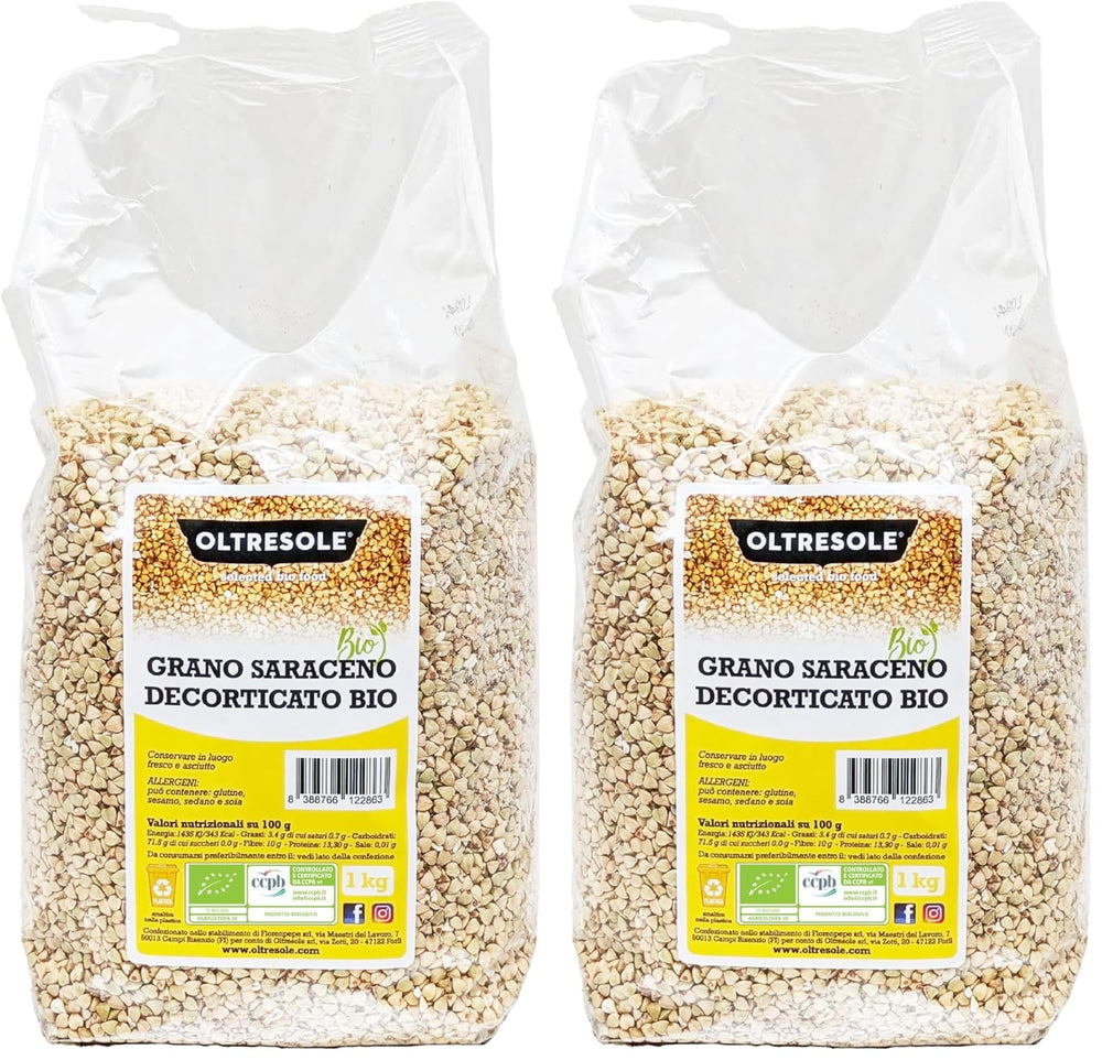 - Organic Buchweizen geschält 5 Kg - Getreide, nict wärmebehandelt, aus biologischem Anbau, Convenience Package