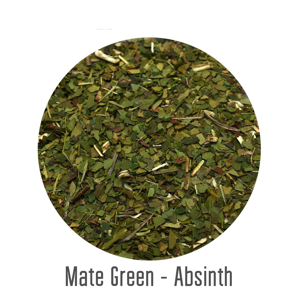 , Ceai Mate „Absint” 400 G Cu mentă, fructe de fenicul, iarbă de pelin | Ceai Mate brazilian de cea mai înaltă calitate, 1 bucată (pachet de 1)