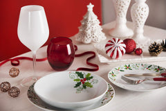 Excelsa 64134 Christmas Holly Tellerservice, 18-Teilig, Porzellan, Weiß Seturi vesela masa Naty Shop