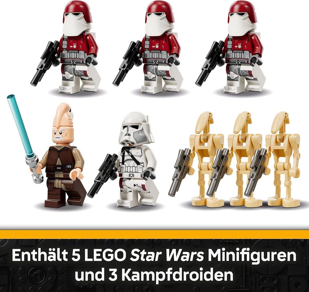 LEGO Star Wars: The Clone Wars Republikanischer Juggernaut - Spielzeug mit Transportfahrzeug - Bauset mit Lichtschwert - Kreatives Spielzeug für Kinder und Erwachsene Fans - 75413