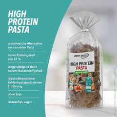 Nejlepší proteinové těstoviny pro tělovou výživu 6 x 200 g - Fit4Day High Protein Tagliatelle - 61 % proteinů, nízký obsah sacharidů, veganské a bez laktózy, bez sóji - vysoce kvalitní hrachový protein - pro nízkosacharidové diety