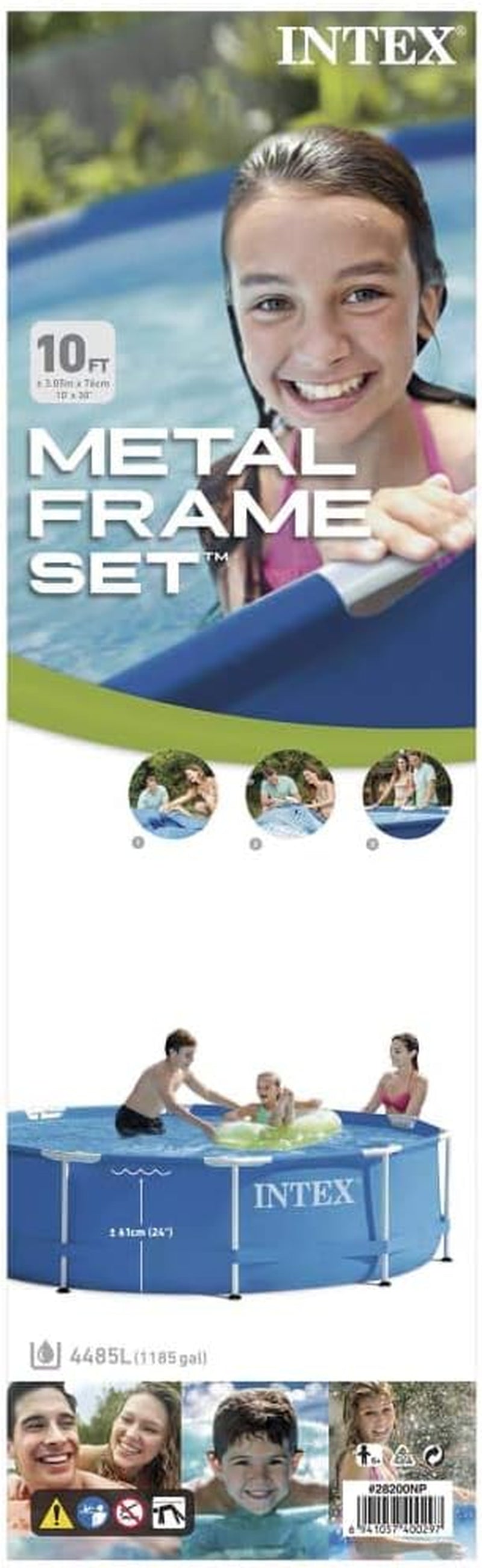 Intex 28202GN nadzemní bazén s kovovým rámem - Ø 305 x 76 cm, modrý