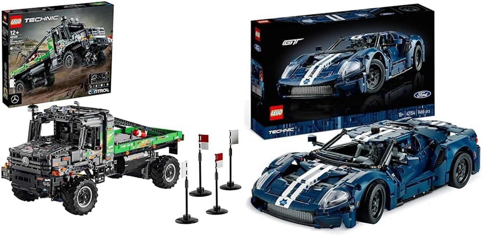 LEGO 42129 Technic 4X4 Mercedes-Benz Zetros Offroad Truck, mașină controlată de la distanță, jucărie camion controlată prin aplicație, idee de cadou pentru adulți și copii, bărbați și femei Seturi de constructie Besuche den LEGO-Store Pachet cu kitul de model Tie Bomb Ambalaj standard