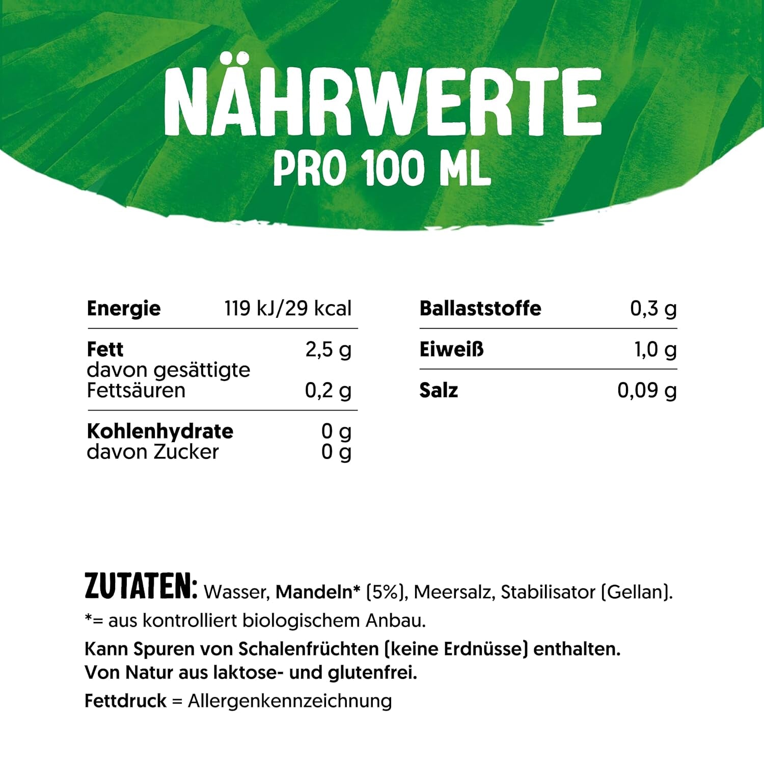 Alpro Bio Mandeldrink ohne Zucker – 8 x 1 l